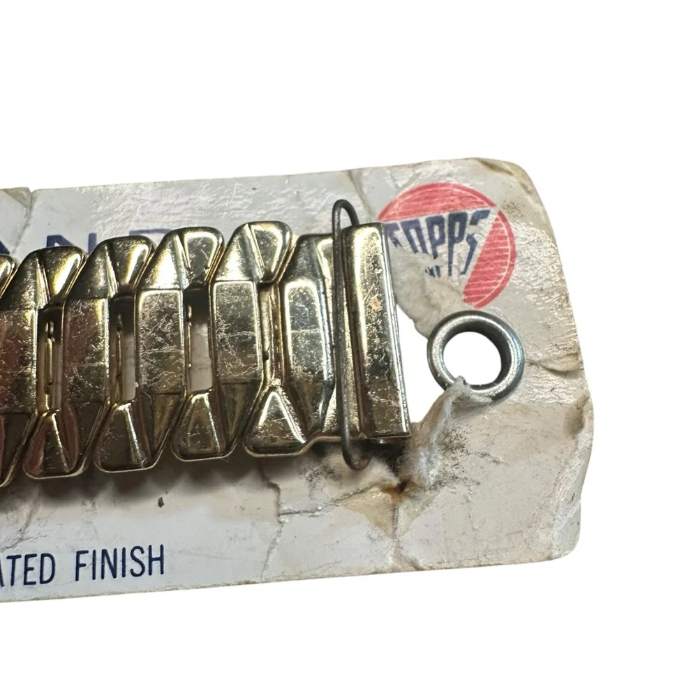 Vintage Speidel Gold Tone Expansion Watch Band NOS on Card USA